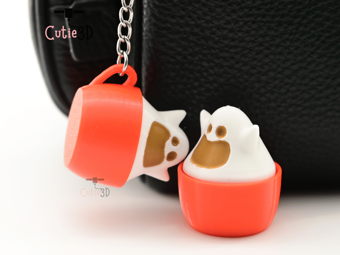 Digital Downloads - Cutie3D Halloween Ghost Mug Keycap Fidget Clicker Keychain - Cute Backpack Keychain
