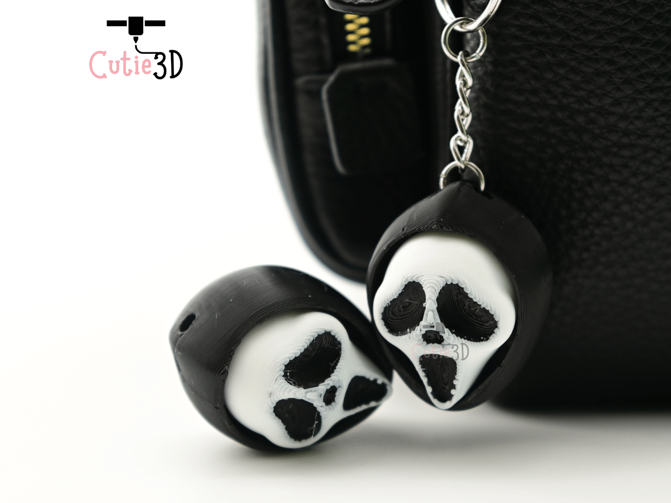 Digital Downloads - Cutie3D Halloween Scream Face Keycap Fidget Clicker Keychain - Cute Backpack Keychain