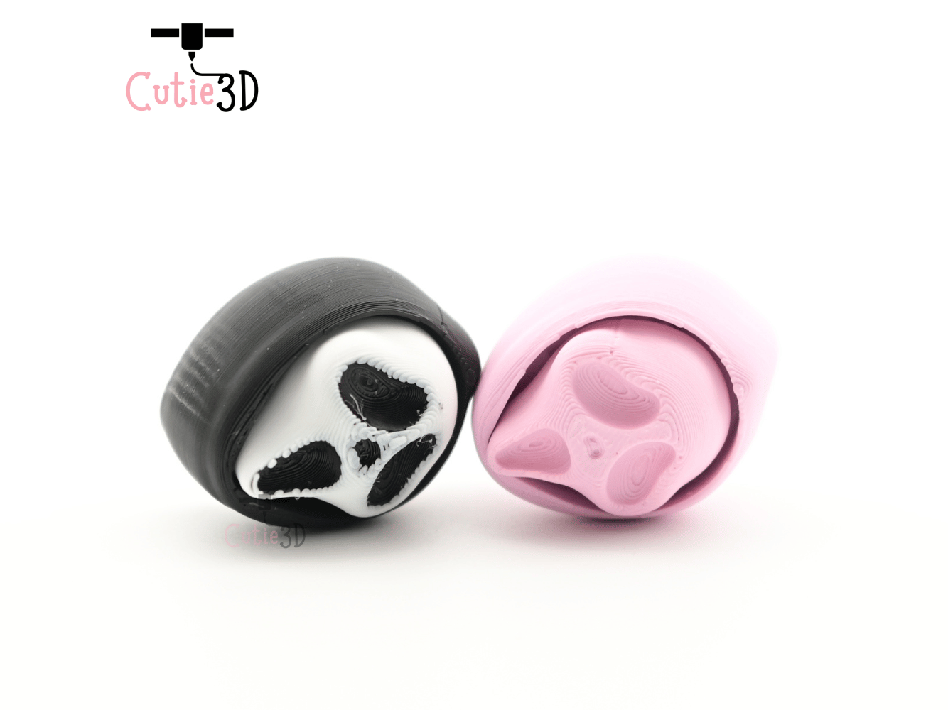 Digital Downloads - Cutie3D Halloween Scream Face Keycap Fidget Clicker Keychain - Cute Backpack Keychain