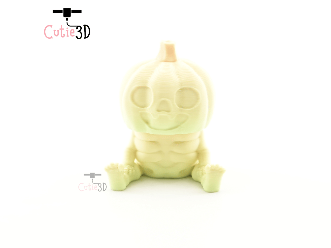 Digital Downloads - Cutie3D Halloween Skeleton Pumpkin Keycap Fidget Clicker Keychain - Cute Backpack Keychain