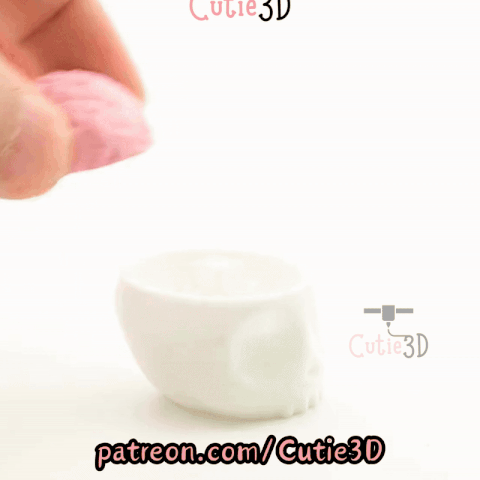 Digital Downloads - Cutie3D Halloween Skull Brain Keycap Fidget Clicker Keychain - Cute Backpack Keychain