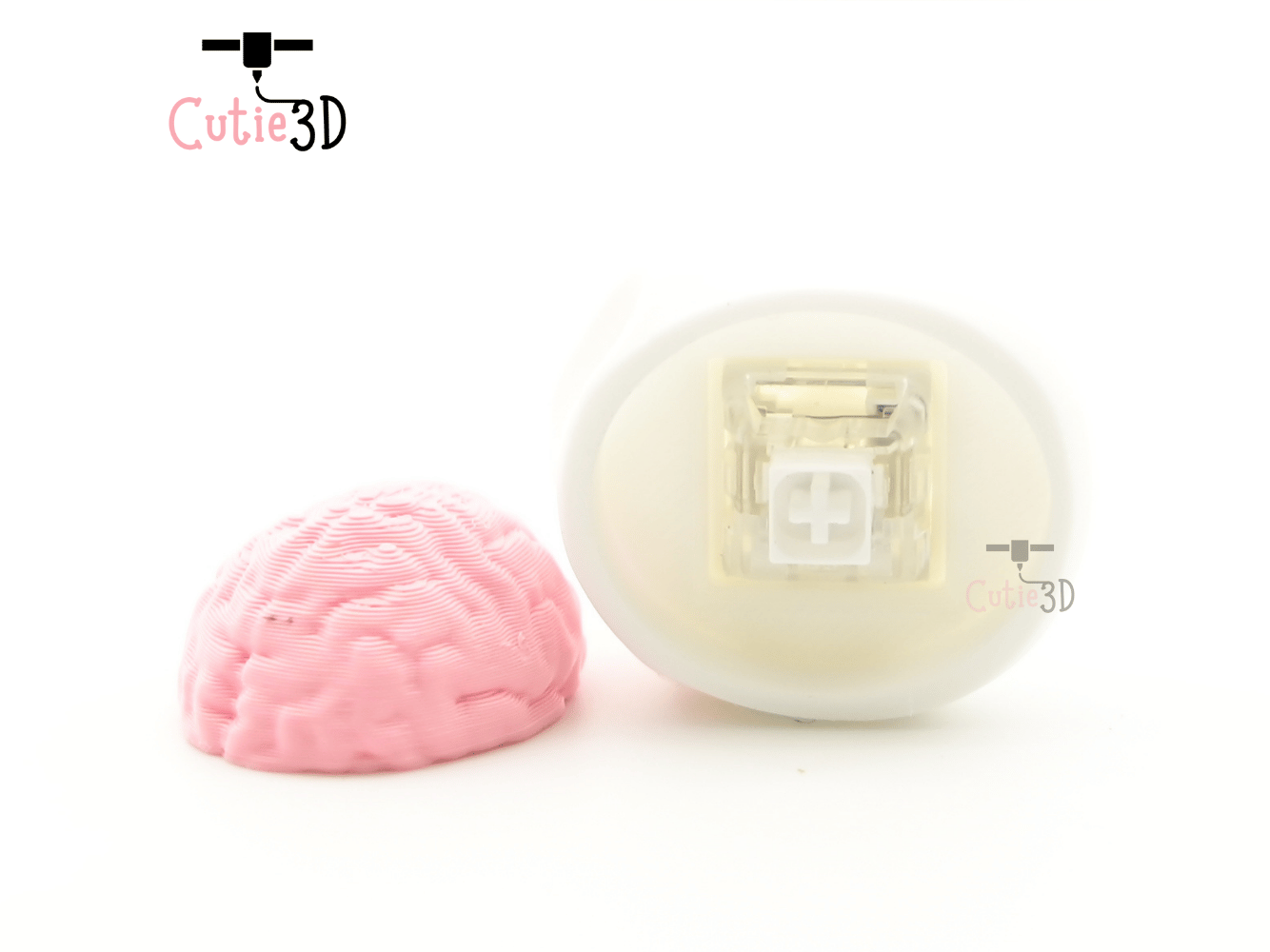 Digital Downloads - Cutie3D Halloween Skull Brain Keycap Fidget Clicker Keychain - Cute Backpack Keychain