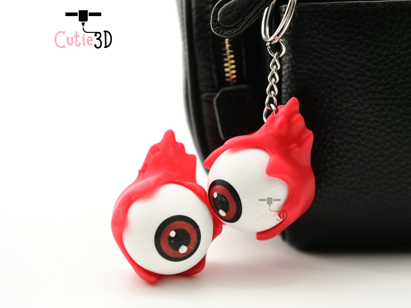 Digital Downloads - Cutie3D Halloween Spooky Eyeball Keycap Fidget Clicker Keychain - Cute Backpack Keychain