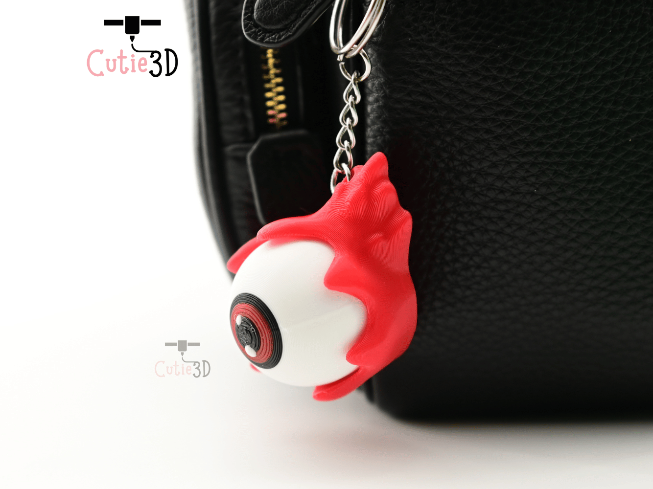 Digital Downloads - Cutie3D Halloween Spooky Eyeball Keycap Fidget Clicker Keychain - Cute Backpack Keychain
