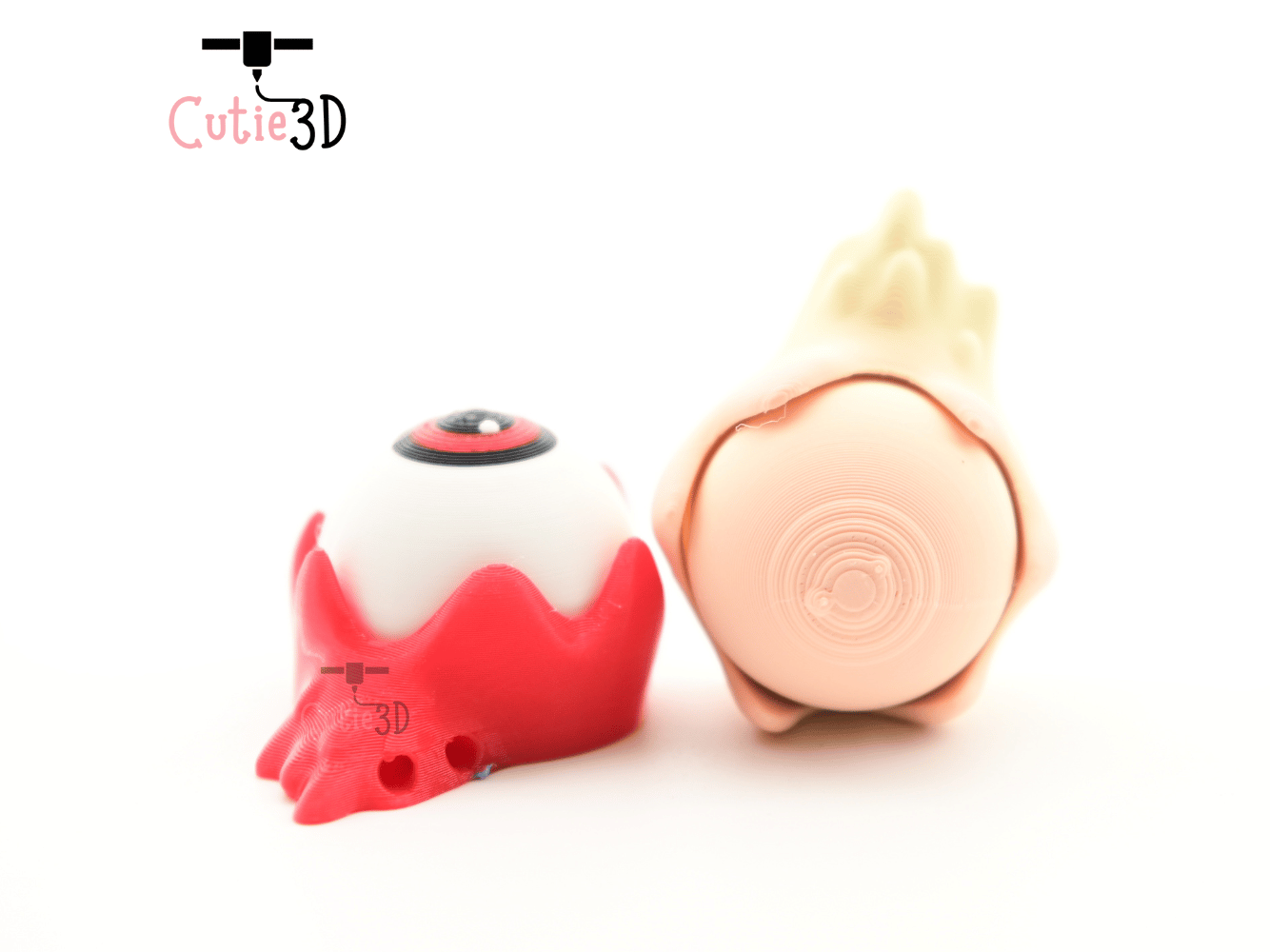Digital Downloads - Cutie3D Halloween Spooky Eyeball Keycap Fidget Clicker Keychain - Cute Backpack Keychain