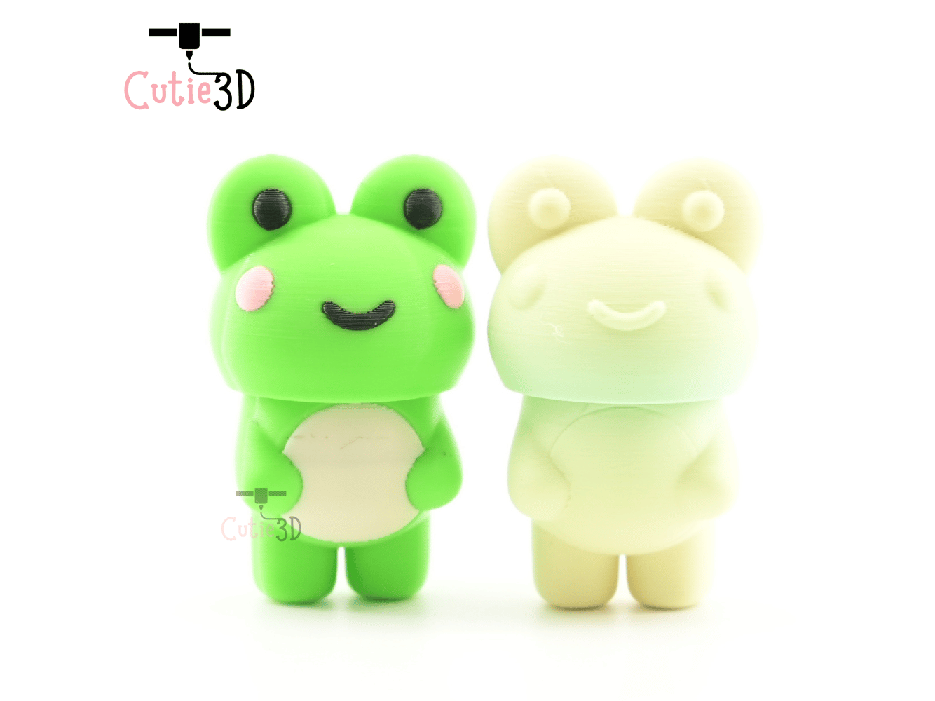 Digital Downloads - Cutie3D Happy Frog For Animal Lovers Keycap Fidget Clicker Keychain - Cute Backpack Keychain