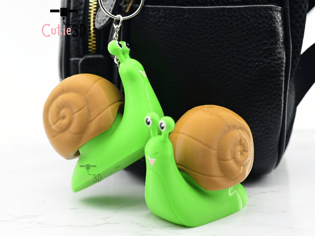Digital Downloads - Cutie3D Happy Snail Keycap Fidget Clicker Keychain - Cute Backpack Keychain