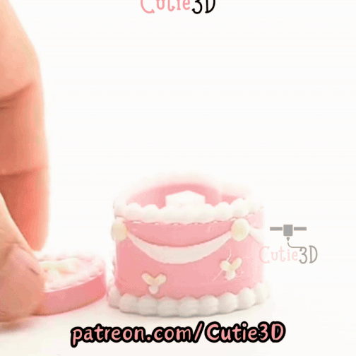 Digital Downloads - Cutie3D Heart Birthday Cake Keycap Fidget Clicker Keychain - Cute Backpack Keychain