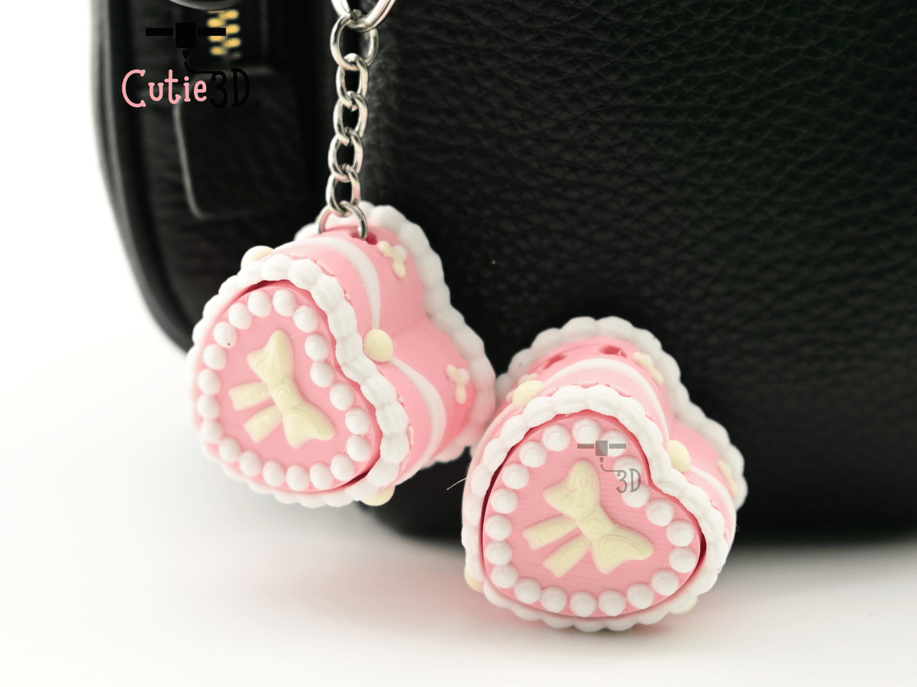 Digital Downloads - Cutie3D Heart Birthday Cake Keycap Fidget Clicker Keychain - Cute Backpack Keychain