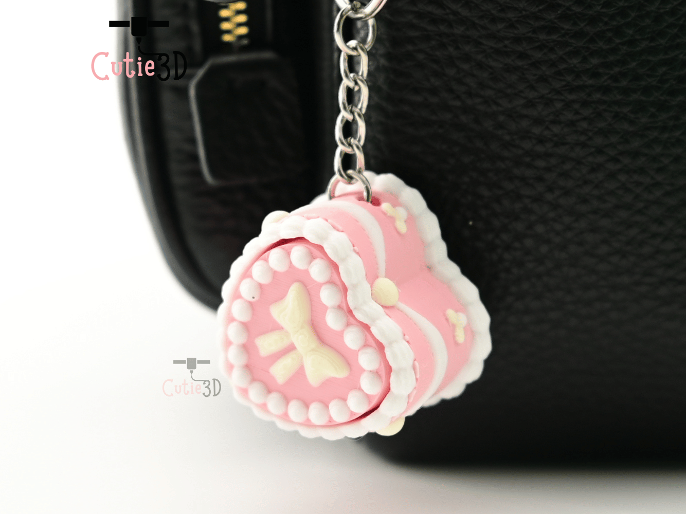 Digital Downloads - Cutie3D Heart Birthday Cake Keycap Fidget Clicker Keychain - Cute Backpack Keychain