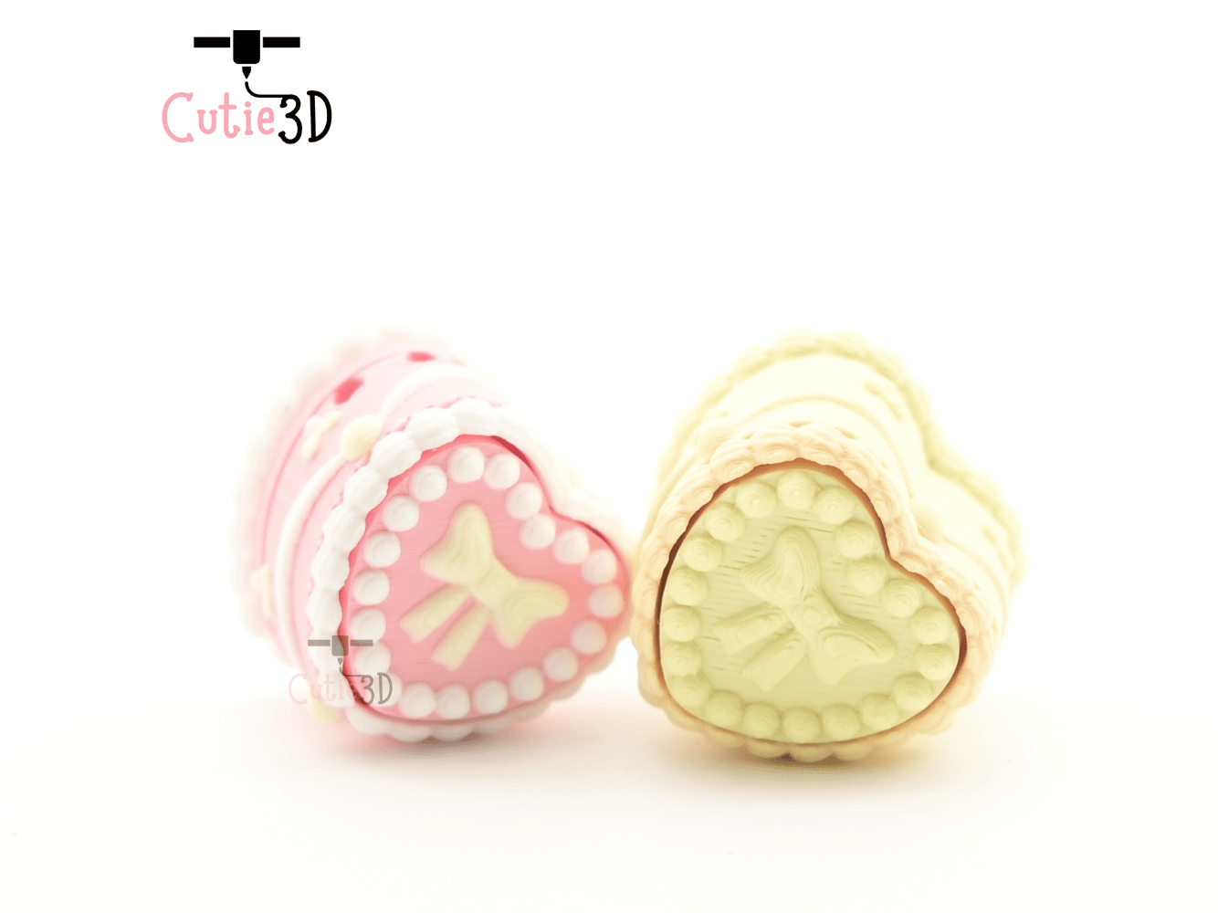 Digital Downloads - Cutie3D Heart Birthday Cake Keycap Fidget Clicker Keychain - Cute Backpack Keychain