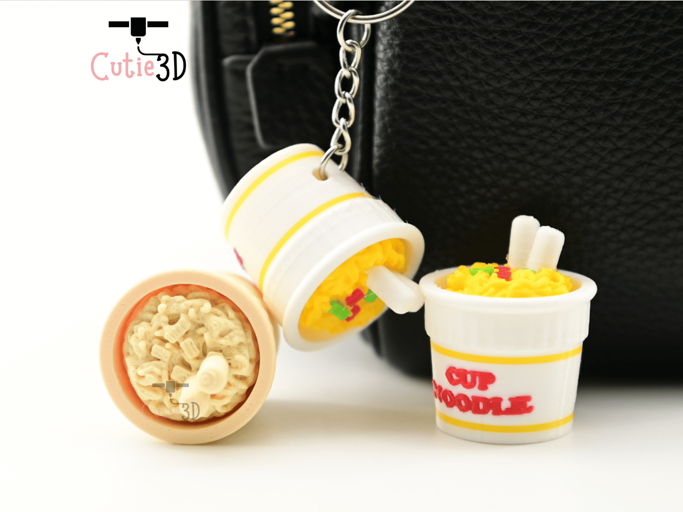 Digital Downloads - Cutie3D Instant Noodle Cup Keycap Fidget Clicker Keychain - Cute Backpack Keychain
