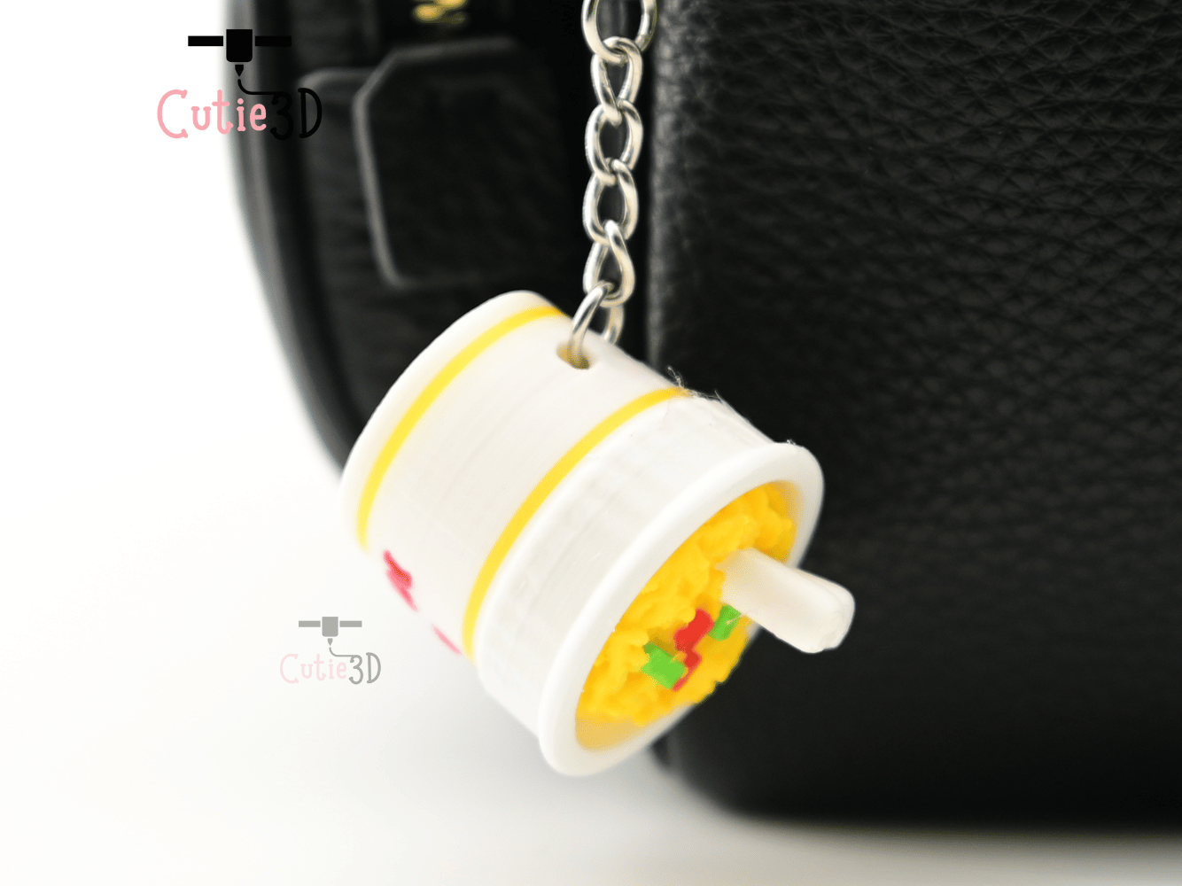 Digital Downloads - Cutie3D Instant Noodle Cup Keycap Fidget Clicker Keychain - Cute Backpack Keychain