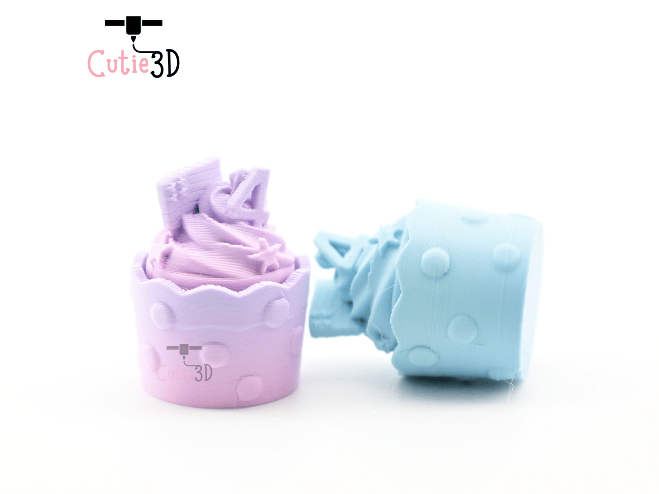 Digital Downloads - Cutie3D July 4Th Cupcake Keycap Fidget Clicker Keychain - Cute Backpack Keychain