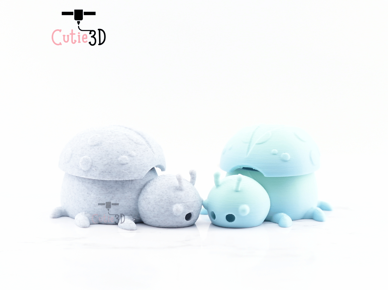 Digital Downloads - Cutie3D Keycap Fidget Clicker Adorable Ladybug Keychain - Cute Backpack Keychain