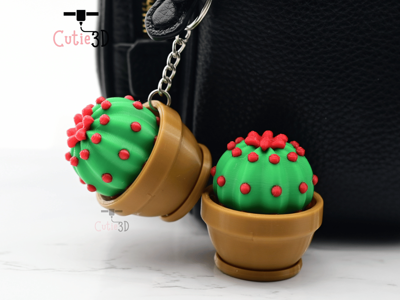 Digital Downloads - Cutie3D Keycap Fidget Clicker Cactus Planter Keychain - Cute Backpack Keychain