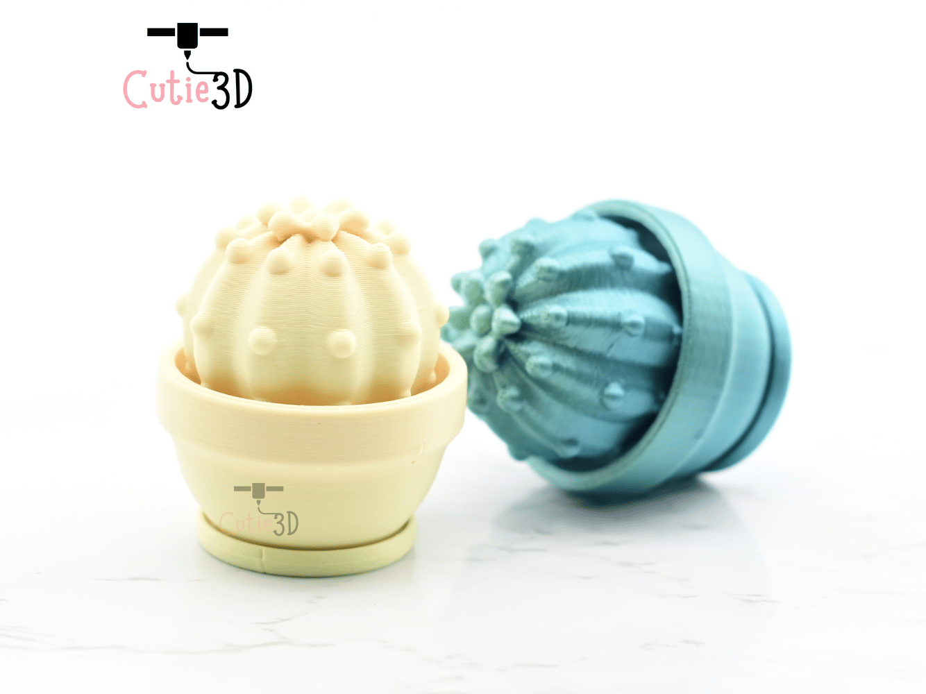 Digital Downloads - Cutie3D Keycap Fidget Clicker Cactus Planter Keychain - Cute Backpack Keychain