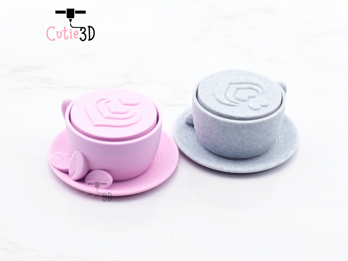 Digital Downloads - Cutie3D Keycap Fidget Clicker Coffee Cappuccino Keychain - Cute Backpack Keychain