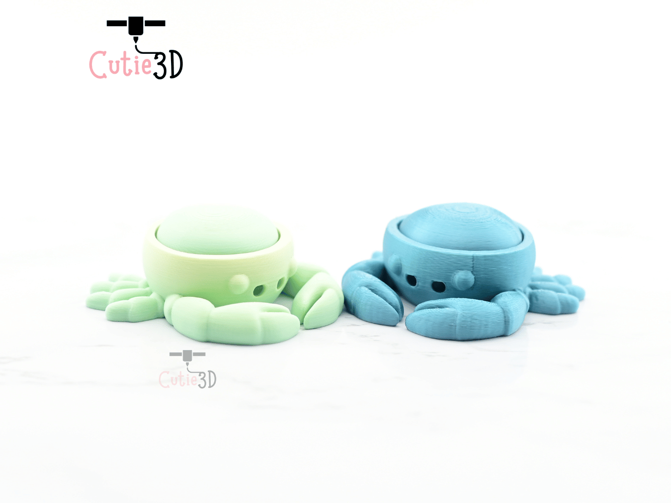 Digital Downloads - Cutie3D Keycap Fidget Clicker Crab Keychain - Cute Backpack Keychain