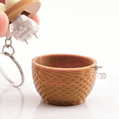 Digital Downloads - Cutie3D Keycap Fidget Clicker Egg Basket Keychain - Cute Backpack Keychain