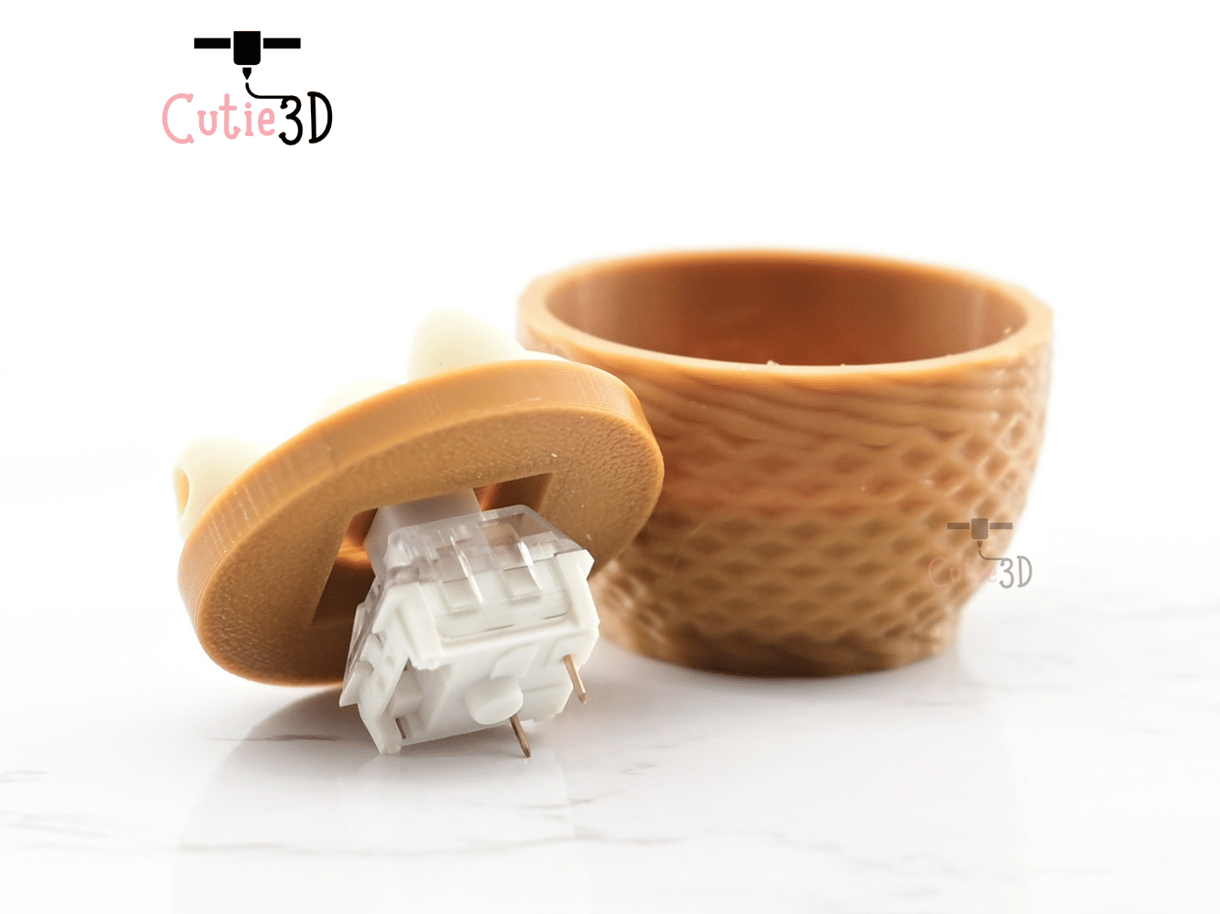 Digital Downloads - Cutie3D Keycap Fidget Clicker Egg Basket Keychain - Cute Backpack Keychain