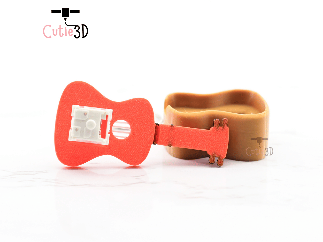 Digital Downloads - Cutie3D Keycap Fidget Clicker Guitar Keychain - Cute Backpack Keychain