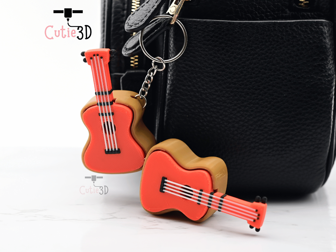 Digital Downloads - Cutie3D Keycap Fidget Clicker Guitar Keychain - Cute Backpack Keychain