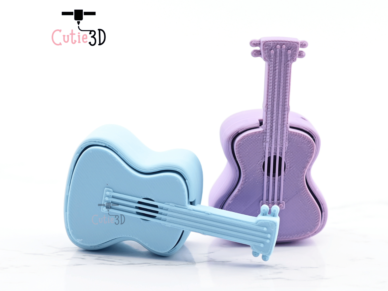 Digital Downloads - Cutie3D Keycap Fidget Clicker Guitar Keychain - Cute Backpack Keychain