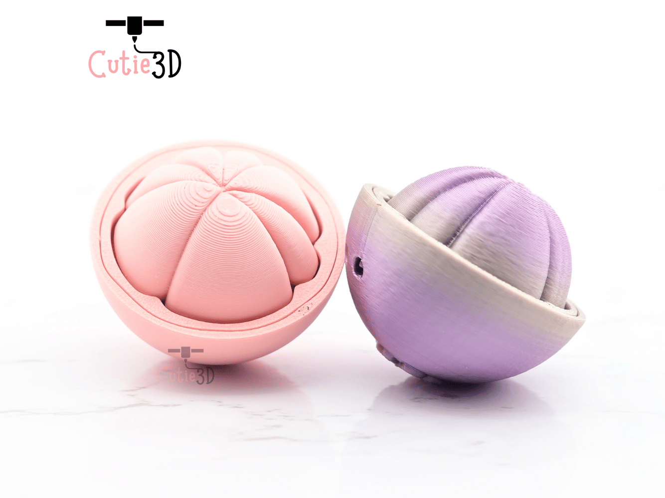 Digital Downloads - Cutie3D Keycap Fidget Clicker Half Cut Mangosteen Keychain - Cute Backpack Keychain
