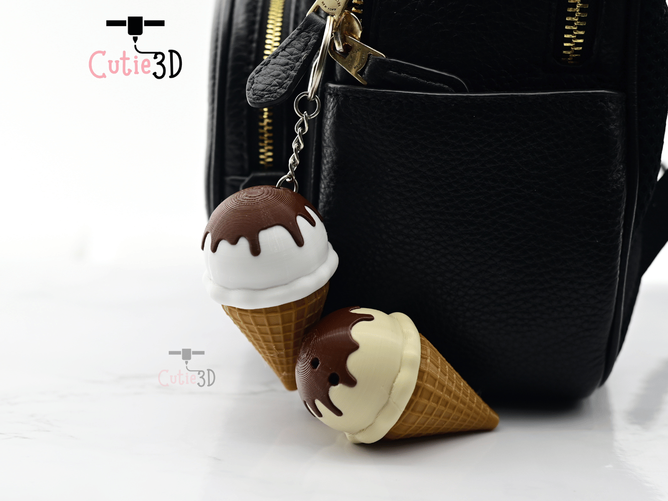 Digital Downloads - Cutie3D Keycap Fidget Clicker Ice Cream Keychain - Cute Backpack Keychain