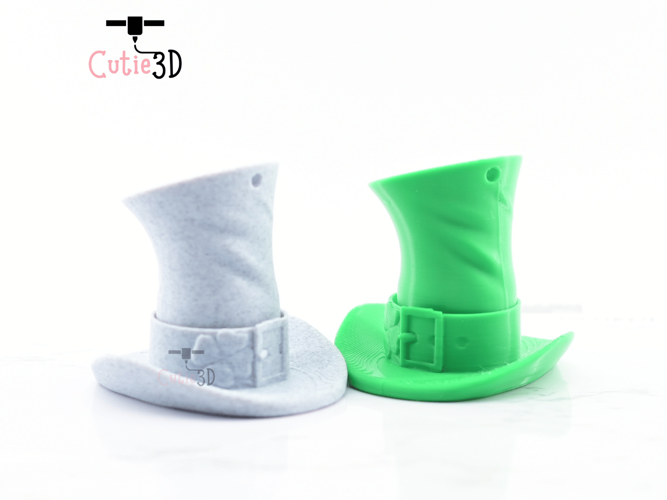 Digital Downloads - Cutie3D Keycap Fidget Clicker Leprechaun Hat Keychain - Cute Backpack Keychain