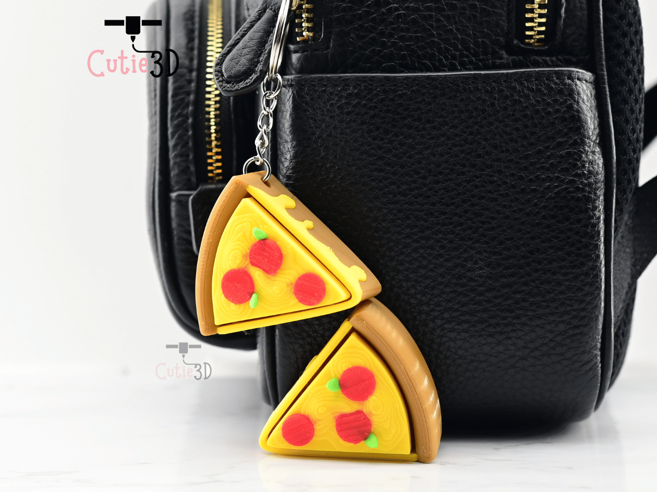 Digital Downloads - Cutie3D Keycap Fidget Clicker Pizza Slice Keychain - Cute Backpack Keychain