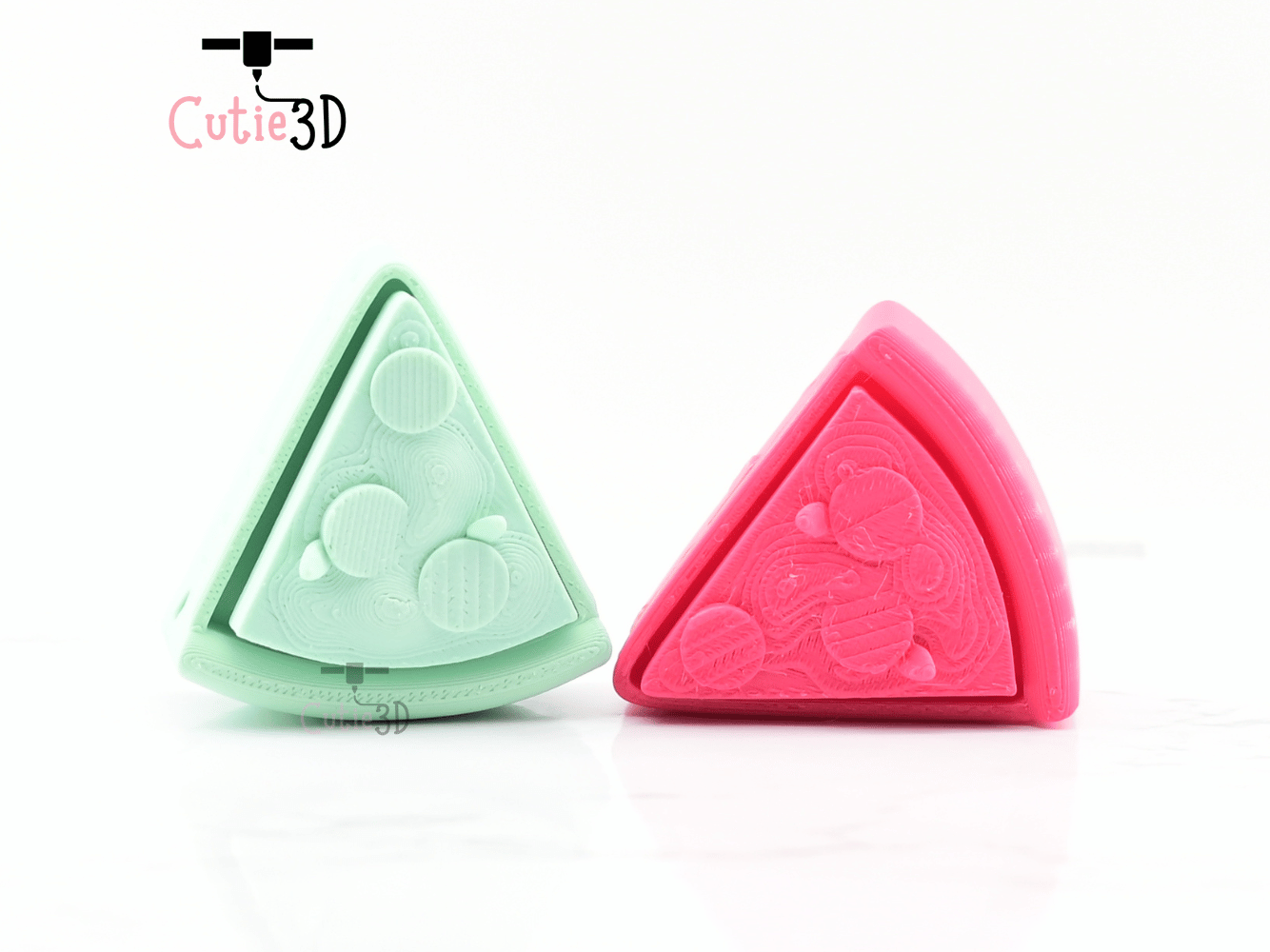 Digital Downloads - Cutie3D Keycap Fidget Clicker Pizza Slice Keychain - Cute Backpack Keychain