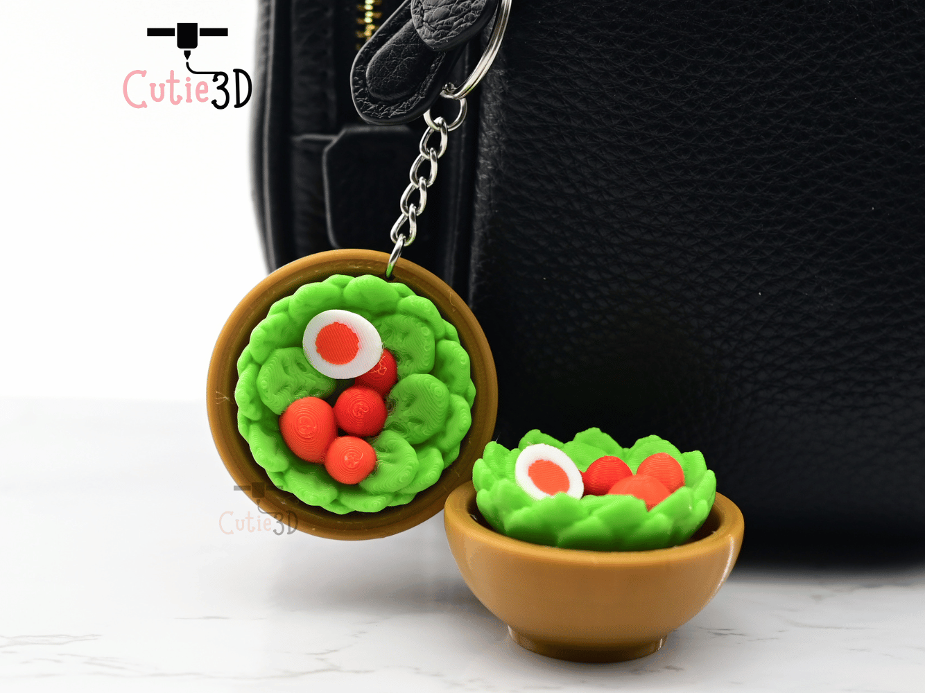 Digital Downloads - Cutie3D Keycap Fidget Clicker Salad Bowl Keychain - Cute Backpack Keychain