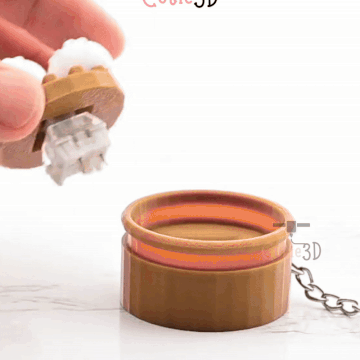 Digital Downloads - Cutie3D Keycap Fidget Clicker Steam Bao Bun Keychain - Cute Backpack Keychain