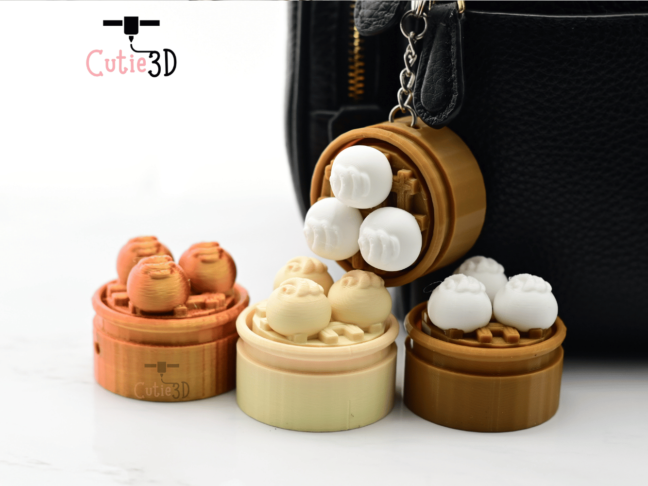 Digital Downloads - Cutie3D Keycap Fidget Clicker Steam Bao Bun Keychain - Cute Backpack Keychain