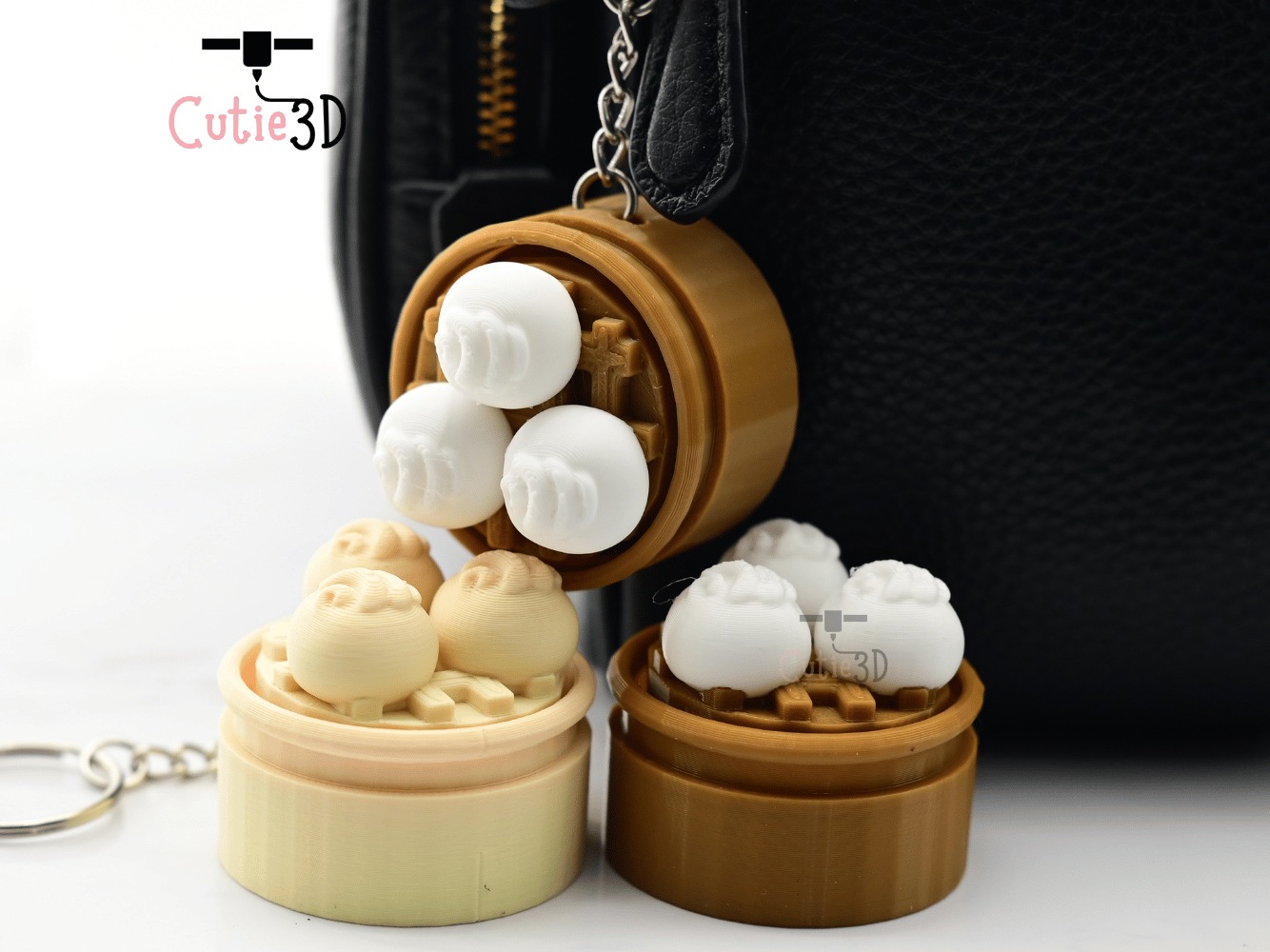 Digital Downloads - Cutie3D Keycap Fidget Clicker Steam Bao Bun Keychain - Cute Backpack Keychain