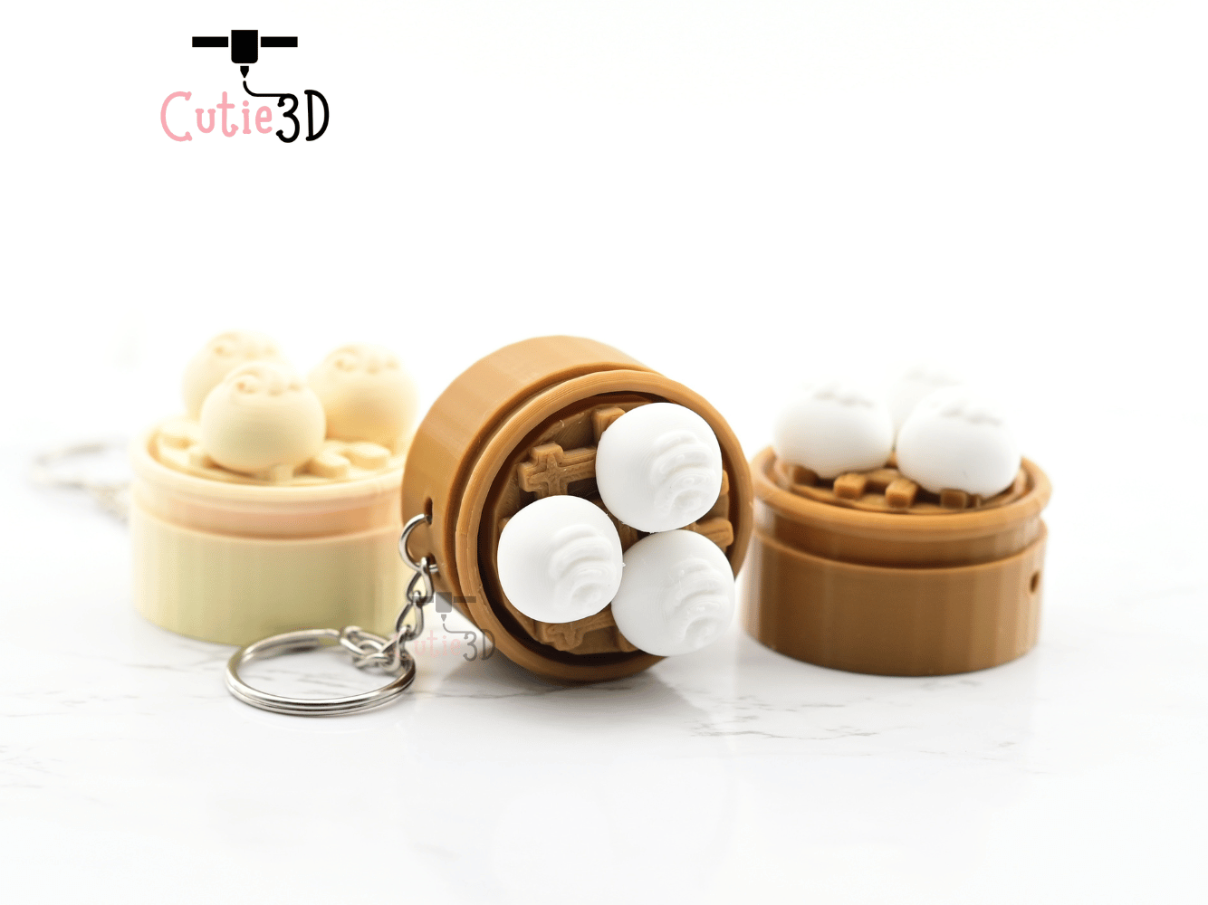Digital Downloads - Cutie3D Keycap Fidget Clicker Steam Bao Bun Keychain - Cute Backpack Keychain