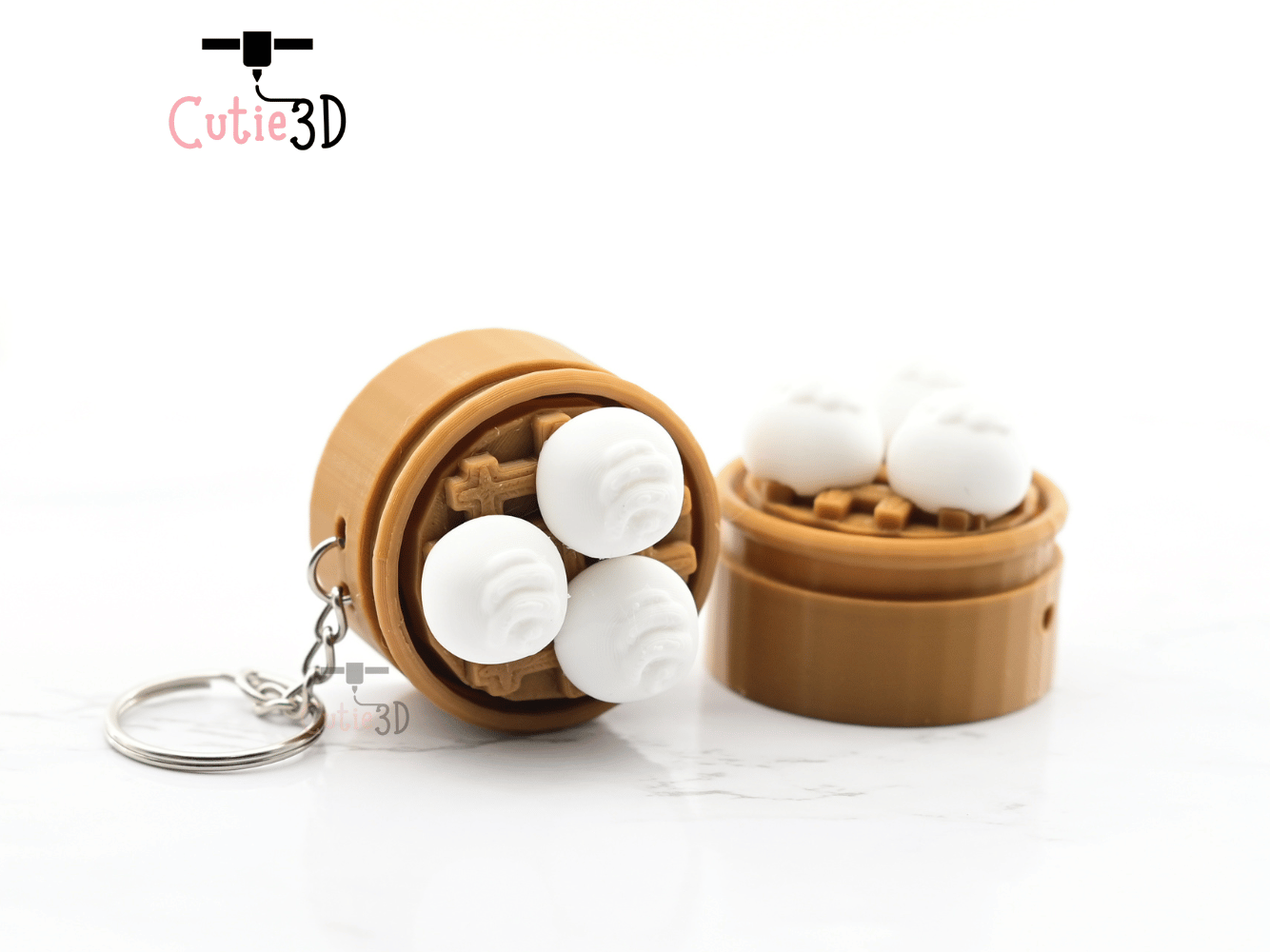 Digital Downloads - Cutie3D Keycap Fidget Clicker Steam Bao Bun Keychain - Cute Backpack Keychain
