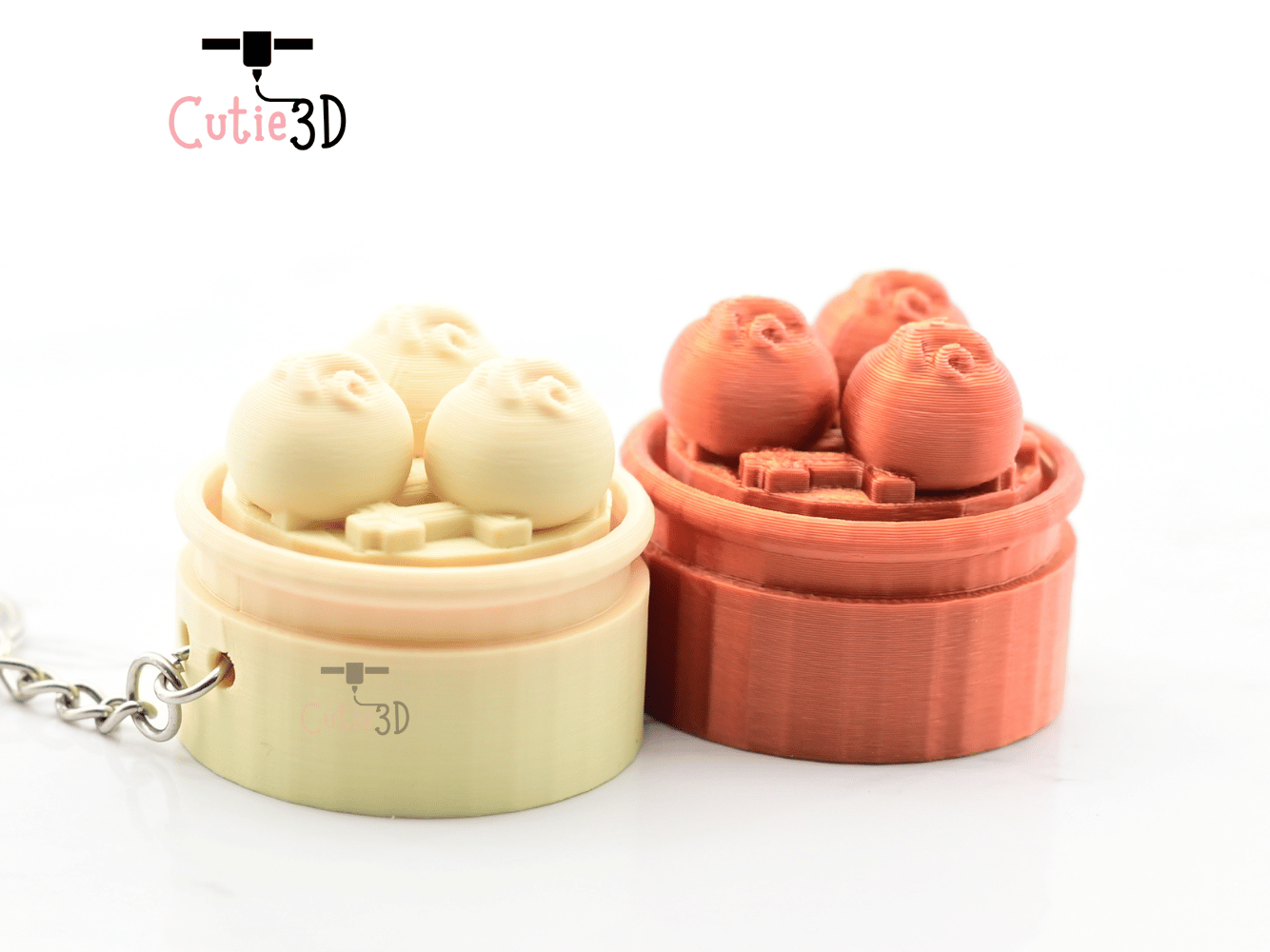 Digital Downloads - Cutie3D Keycap Fidget Clicker Steam Bao Bun Keychain - Cute Backpack Keychain