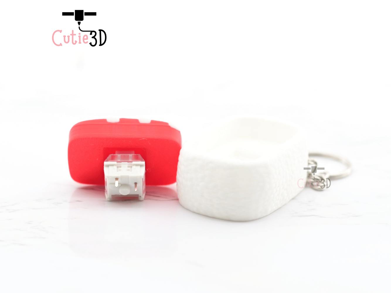 Digital Downloads - Cutie3D Keycap Fidget Clicker Sushi Keychain - Cute Backpack Keychain