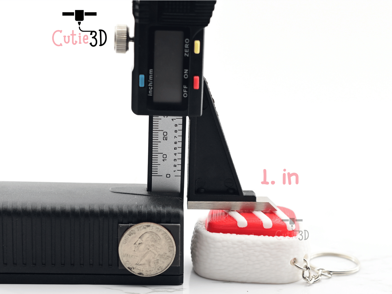 Digital Downloads - Cutie3D Keycap Fidget Clicker Sushi Keychain - Cute Backpack Keychain
