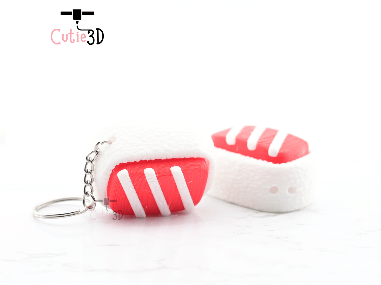 Digital Downloads - Cutie3D Keycap Fidget Clicker Sushi Keychain - Cute Backpack Keychain