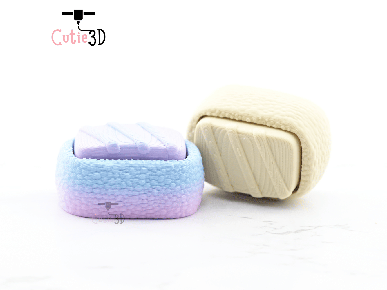 Digital Downloads - Cutie3D Keycap Fidget Clicker Sushi Keychain - Cute Backpack Keychain