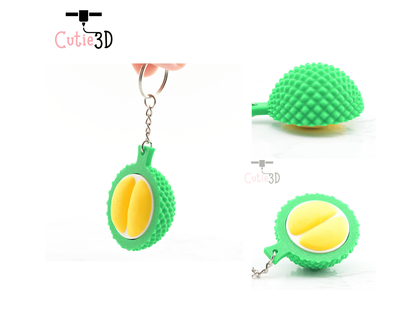 Digital Downloads - Cutie3D Keycap Fidget Keychain Durian Keychain - Cute Backpack Keychain