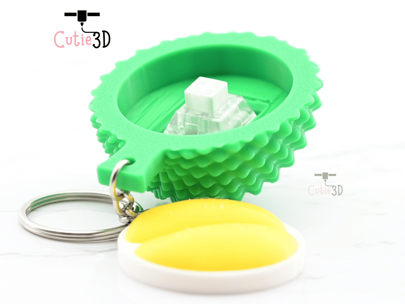 Digital Downloads - Cutie3D Keycap Fidget Keychain Durian Keychain - Cute Backpack Keychain