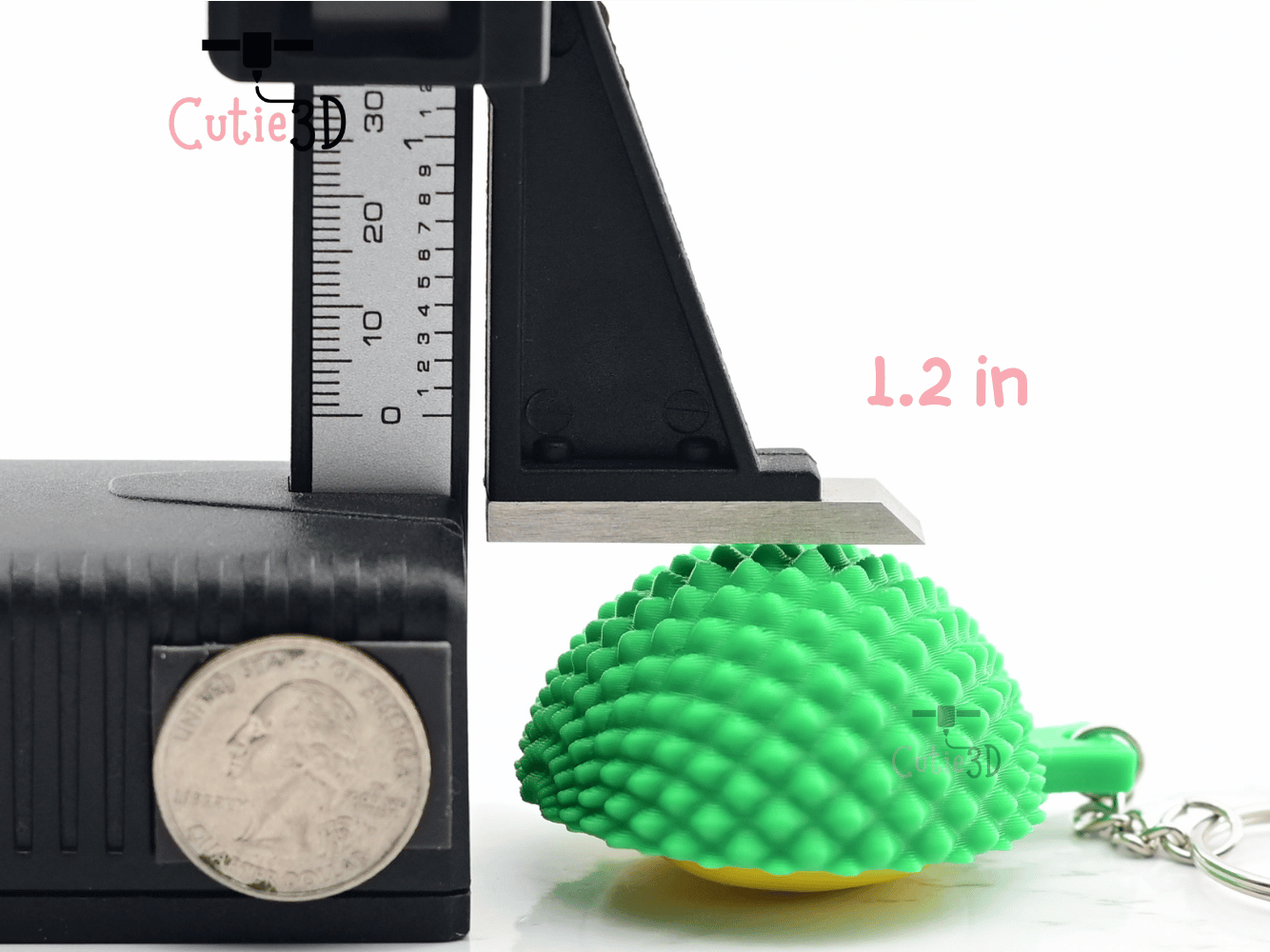 Digital Downloads - Cutie3D Keycap Fidget Keychain Durian Keychain - Cute Backpack Keychain