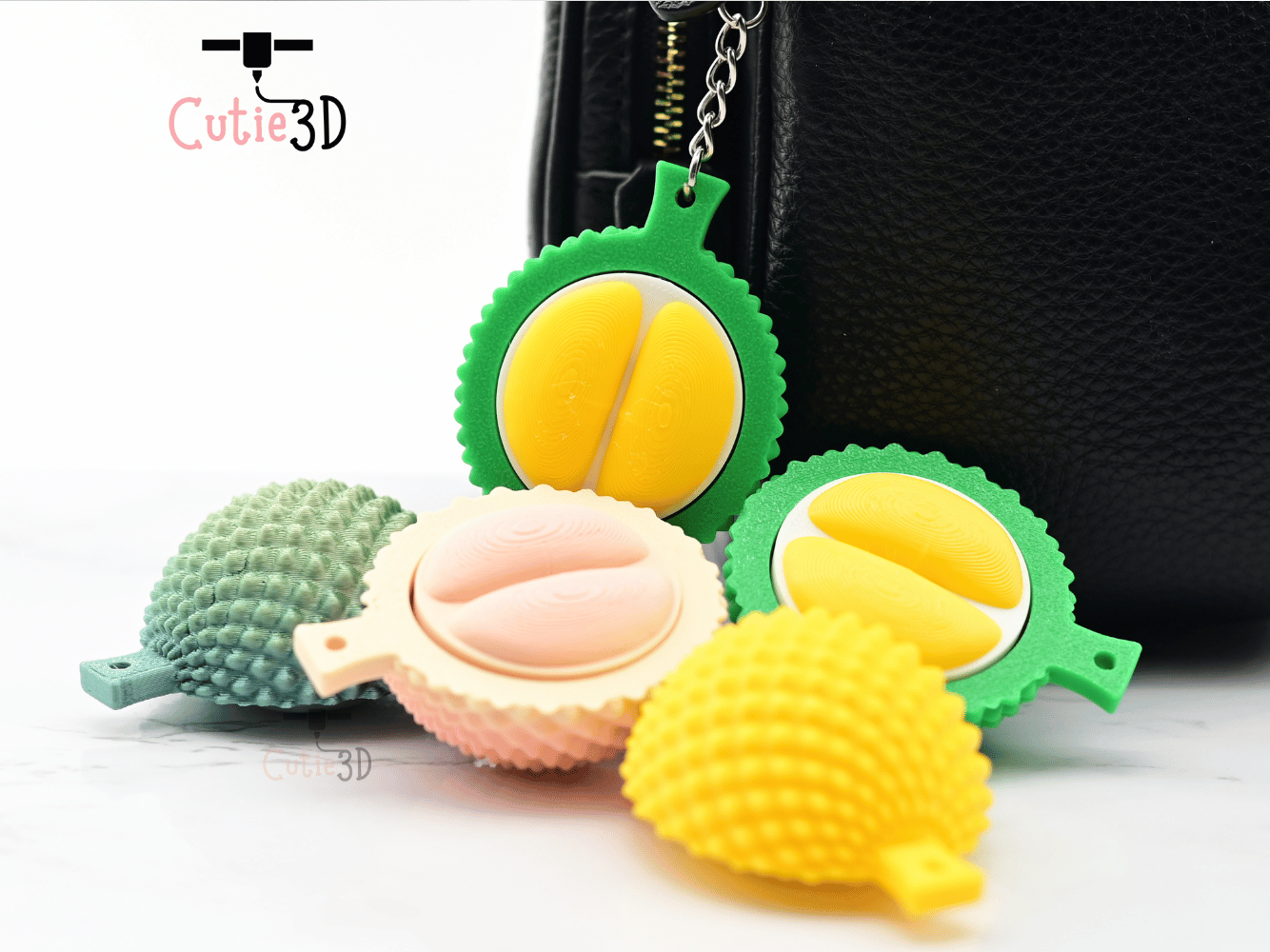 Digital Downloads - Cutie3D Keycap Fidget Keychain Durian Keychain - Cute Backpack Keychain