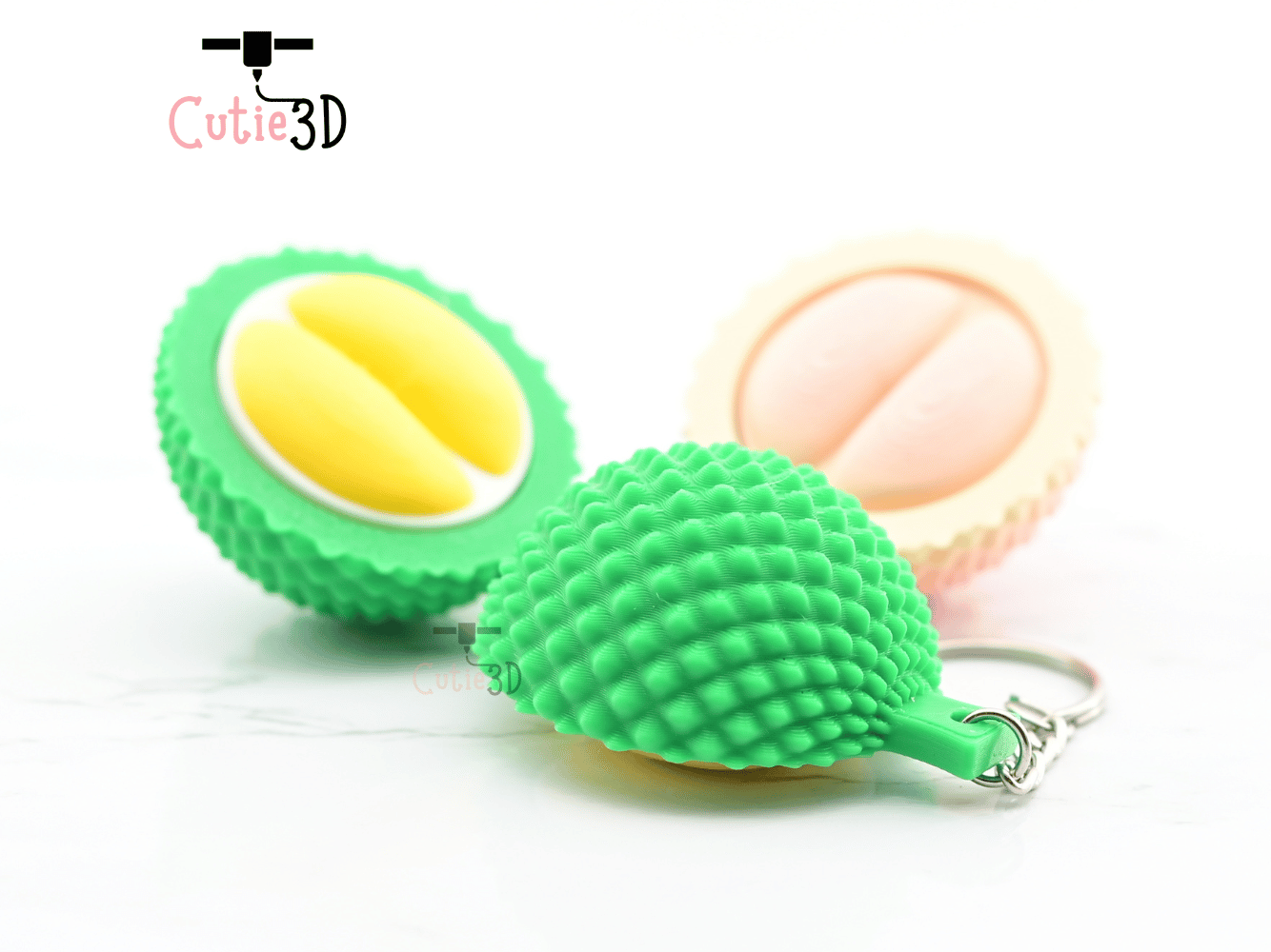 Digital Downloads - Cutie3D Keycap Fidget Keychain Durian Keychain - Cute Backpack Keychain