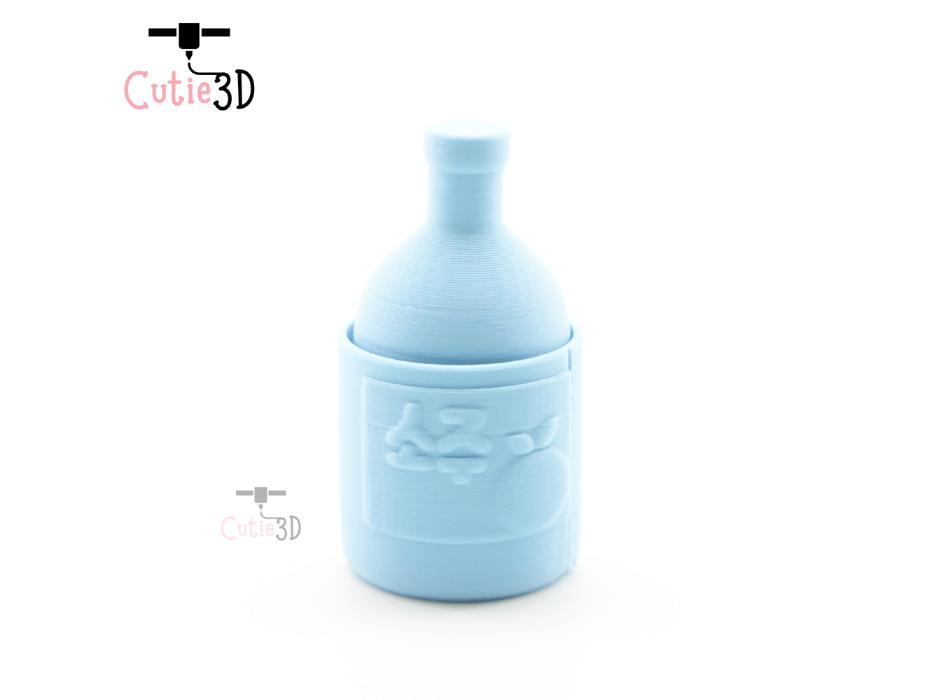 Digital Downloads - Cutie3D Korean Soju Bottle Keycap Fidget Clicker Keychain - Cute Backpack Keychain